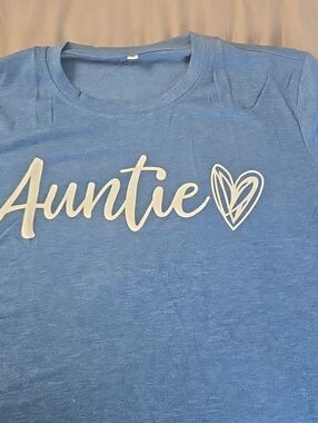 Auntie Heart Graphic Tee - Blue